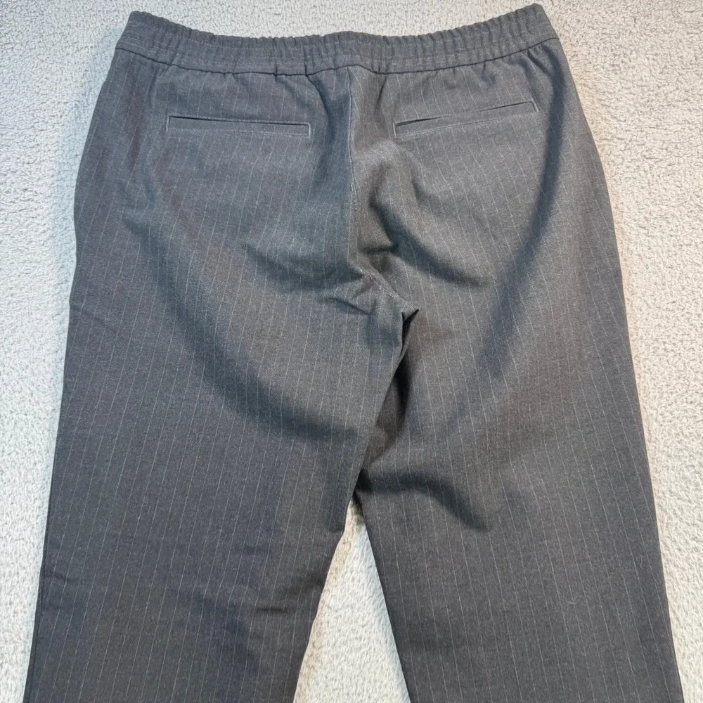 Banana Republic Mason Athletic Tapered Pant 32x32 Gray Pinstripe Dress Slacks
